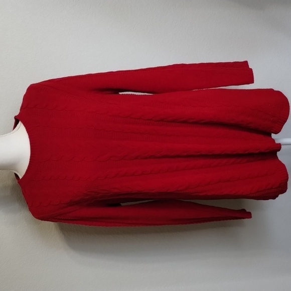 J. Jill Chenille Red Sweater Size Medium - Picture 1 of 9